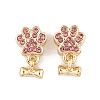 Rack Plating Alloy Rhinestone European Dangle Charms FIND-C055-19G-02-1