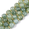 Ombre Effect Dyed Transparent Crackle Glass Beads Strands GLAA-Q111-8MM-02-2
