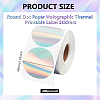 Round Dot Paper Holographic Thermal Printable Label Stickers STIC-WH0004-43-2