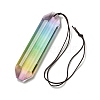 Glass Rectangle Hanging Suncatchers HJEW-P018-C03-1