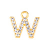 Golden Tone Alloy Rhinestone Pendants PW-WGCC773-23-1