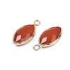 Natural Red Jasper Faceted Pendants G-G193-01G-02-2