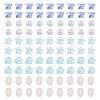 100Pcs 5 Styles Electroplate Transparent Glass Beads EGLA-TA0013-35A-2
