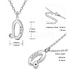 SHEGRACE Rhodium Plated 925 Sterling Silver Initial Pendant Necklaces JN913A-3