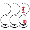 S-Shaped Iron Plant Display Stand with Hooks AJEW-WH0709-295-1