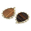 Natural Tiger Eye Pendants G-D072-01G-09-2