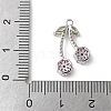 Brass Micro Pave Cubic Zirconia Pendants KK-P290-02E-P-3