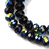 Electroplate Transparent Glass Beads Strands EGLA-A046-01B-05-2
