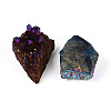 8~12Pcs Electroplated Natural Amethyst Geode Cornucopia Mineral Specimen G-N360-03A-3