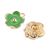 20Pcs 5 Colors Light Gold Plated Alloy Enamel Pendants ENAM-YW0002-09-2