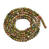 Natural Unakite Beads Strands G-B171-C03-2mm-3