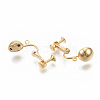 Brass Screw On Clip Earring Converter KK-T051-43G-NF-3