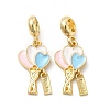 Rack Plating Alloy Colorful Enamel European Dangle Charms PALLOY-P289-04G-2