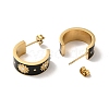 Enamel Flower Wrap Stud Earrings STAS-H175-25G-B-2