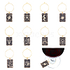 DICOSMETIC Tarot Cards Alloy Enamel Wine Glass Charms AJEW-DC0001-36-1