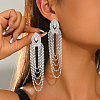 Brass Rhinestone Stud Earrings for Women DO8173-1