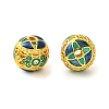 Rack Plating Brass Enamel Beads KK-G501-09G-1