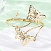 Butterfly Alloy Arm Cuff Bangles for Girl Women AJEW-A063-01I-G-3