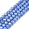 Electroplate Glass Beads Strands EGLA-A044-P8mm-B17-1