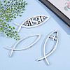 Easter Theme Waterproof ABS Plastic Jesus Fish Decal Sticker DIY-FH0001-004-6