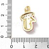 Christmas Theme Brass Micro Pave Cubic Zirconia Pendants KK-F877-31G-02-3