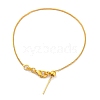 Rack Plating Brass Box Chain Adjustable Slider Bracelets Making for Women BJEW-G735-10G-1