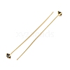 Brass Micro Pave Cubic Zirconia Stud Earring Findings CU-CBA4618-01G-08-2