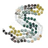 6 Styles Opalite & Synthetic Malachite & Natural Lemon Jade & HuBei Turquoise & Flower Amazonite & Rhodonite Beads Strands G-D095-A05-3