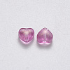 Transparent Spray Painted Glass Beads X-GLAA-R211-02-B06-2