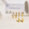 Stainless Steel Butterfly Earrings Sets NG9755-3