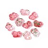 Spray Painted Transparent Acrylic Beads OACR-N149-01F-1