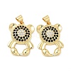 Brass Micro Pave Cubic Zirconia Pendants KK-H441-04G-2