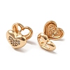 Brass Cubic Zirconia Hoop Earrings for Women EJEW-M238-06KCG-2