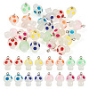 32Pcs 8 Colors Luminous Transparent Resin Pendants FIND-TA0002-48-1