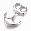 304 Stainless Steel Hook Clasps STAS-P171-62P-2