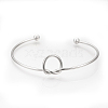 201 Stainless Steel Cuff Bangles Making STAS-S073-16-2