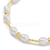 Rack Plating Brass & ABS Plastic Pearl Beads Beaded Necklaces for Women NJEW-C059-12G-2