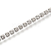 304 Stainless Steel Rhinestone Cup Chain Bracelets AJEW-B004-01B-A-3