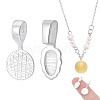 2Pcs 2 Style 925 Sterling Silver Pinch Bails STER-NB0001-14-1