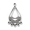 Tibetan Style Alloy Chandelier Components PALLOY-E450-11AS-2