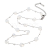 Opalite Nuggets Link Chain Necklaces NJEW-H041-06P-02-1