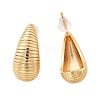 Brass Stripe Teardrop Stud Earrings EJEW-K286-09G-4