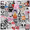 50Pcs Dark Style Skull PVC Adhesive Waterproof Stickers Self-Adhesive Stickers PW-WG34516-01-1