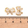 Brass Micro Pave Clear Cubic Zirconia Pendants KK-S389-01G-3