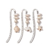 3Pcs 3 Styles Zinc Alloy Hook Bookmarks AJEW-JK00298-1