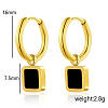 Simple and Stylish Pendant Acrylic & Stainless Steel Hoop Earrings for Women's Daily Outfits OG3512-1