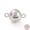 Anti-Tarnish Rhodium Plated 925 Sterling Silver Magnetic Clasps STER-A001-02A-P-4