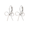 Bowknot Brass Leverback Earrings EJEW-A150-04B-P-4