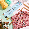 Acrylic & Glass Knitting Row Counter Chains HJEW-NB00099-5