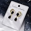 Alloy Rhinestones Stud Earrings EJEW-M075-04G-03-5